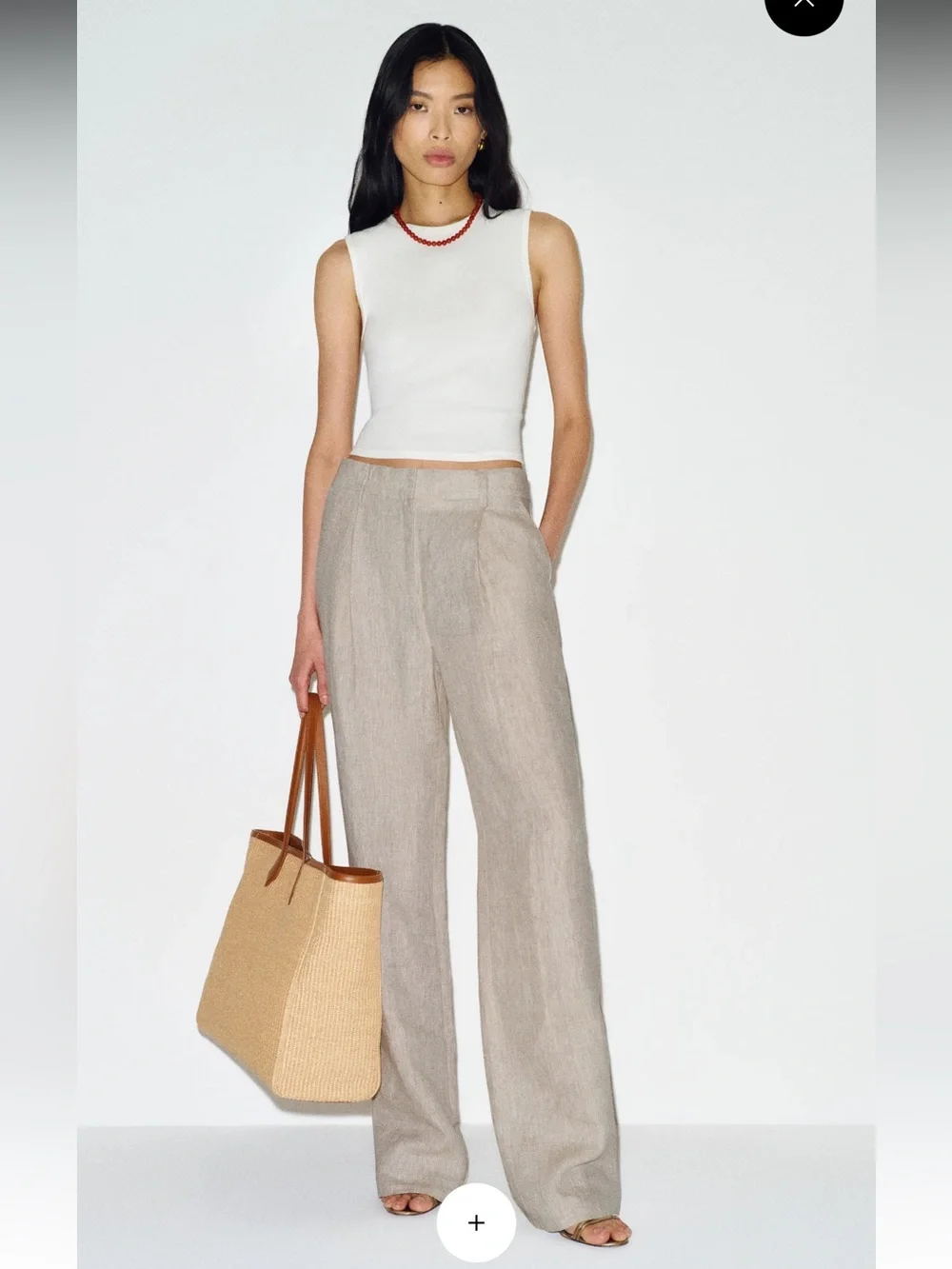Reformation Alex Linen Wide Leg Pant Size 8 $218